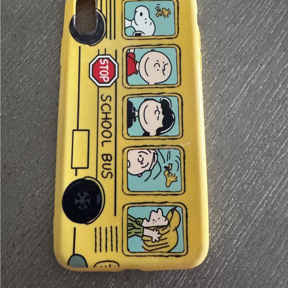 Yellow School Bus Cartoon Phone Case